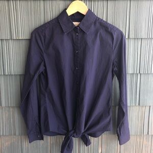 Banana Republic Button Down Tie Front Long Sleeve